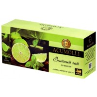 Acumolli (Акумоли) Лайм Мята Мелисса 25пак. зелёный чай с добавками (Шри-Ланка)