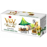 V&V(Вива Ти) Зелёный 25пак. по 2г. цейлонский зелёный чай  (Шри-Ланка)
