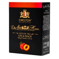 Chelton (Челтон)  Персик 100г. чёрный чай с маслом и кусочками персика Премиум (Шри-Ланка)