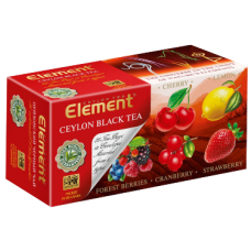 Element (Элемент) Блэк Ассорти 25пак. в метал.сашетах зелёный с добавками чай (Шри-Ланка)