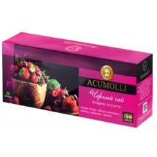Acumolli (Акумоли) Ягодное ассорти 25пак. 5видов по 5пак. по 2г. чёрный чай  (Шри-Ланка)