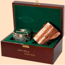 Tea Tang (Ти Тэнг) Набор Серебряный и Золотой в чайницах в деревянной шкатулке по 50г. (Шри-Ланка)