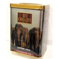 Chelcey (Челси) Суприм Пекое 300г. чёрный крупнолистовой чай Размер: 17,5*12,5*9см. (Шри-Ланка)