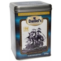 Daniel's (Дэниэлс) Капитанский 250г. крупнолистовой чёрный чай с бергамотом. Размер: 15*10,5*10,5см.(Шри-Ланка)