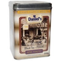 Daniel's (Дэниэлс) Аристократ 250г. молодой крупнолистовой чёрный чай сорта Пекое. Размер: 15*10,5*10,5см.(Шри-Ланка)